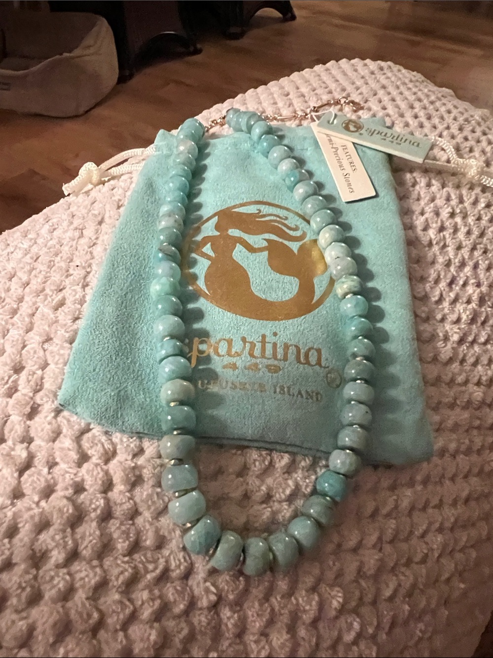 Spartina 449 Amazonite Bead necklace NWT